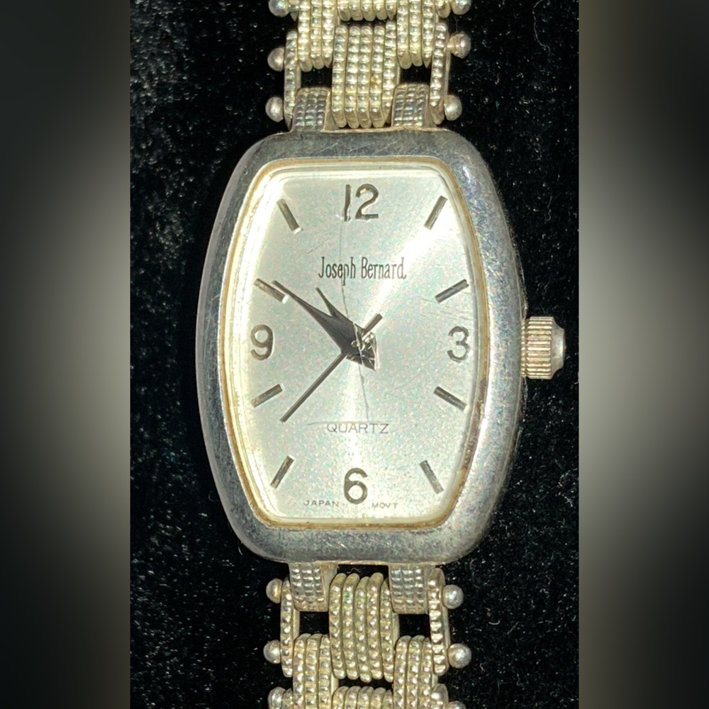 VINTAGE JOSEPH BERNARD LADIES SILVER TONE WATCH